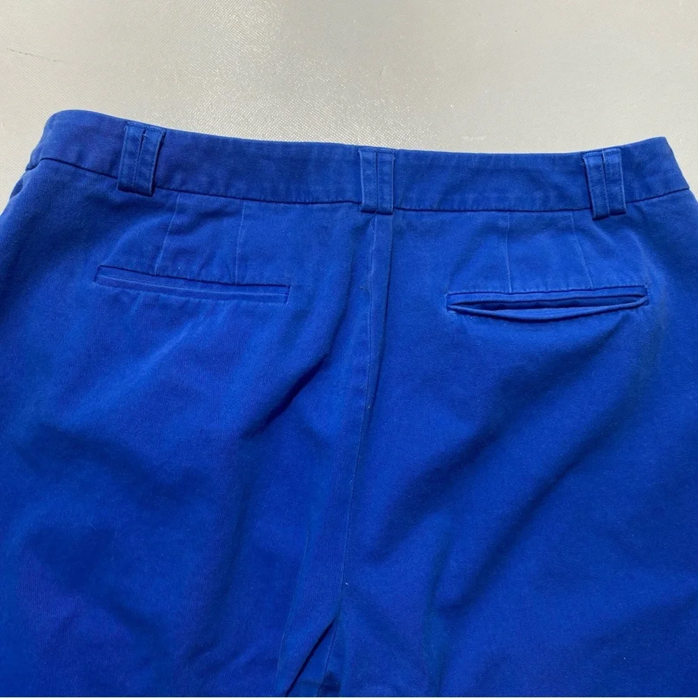 GOOD Size 1.5 Womens Chico’s Casual Chino Pants Cotton Spandex Blend Royal Blue